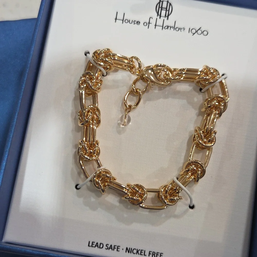 💛 ▪️House of Harlow ▪️1960 gold tone chain link bracelet